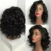 human hair wigs for women 21-24inch Hair Fiber Wavy Short Black Parting Wig Curly High Brazilian Temperature Wigs Adult Female Costume Black Wigs Toupees