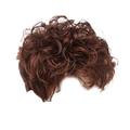 Mishuowoti wigs human hair glueless wigs human hair pre plucked pre cut wig for women Wig Wig Cool Curly Short Wig Wig Styling Fashion Full Women s Sexy wig Brown One Size