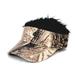 NRUDPQV human hair wigs for women Fashion DIY Hairstyle Adult Funny BaseBall Cap with Fake Camoufla Hair Wig Solid Adult Female Costume Wigs Toupees Black