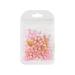 CAKVIICA 200 Nail Five-Petal Flower Ornaments Pink Acrylic Flower Ornaments With Gold And Silver Beads Acrylic 3d Flower Nail Decoration Cute Nail