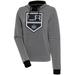 Women's Antigua Black Los Angeles Kings Axe Bunker Tri-Blend Pullover Hoodie