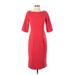 Black Halo Casual Dress - Sheath: Red Solid Dresses - Women's Size 4