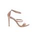 Steve Madden Heels: Tan Print Shoes - Women's Size 8 - Open Toe