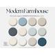 Sherwin-Williams Modern Farmhouse Color Palette, 12 Sherwin Williams paint hues, whole house transitional neutral cottage interior design