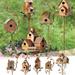 Birdhouse Garden Stakes Metal Bird House with Pole Large Bird Houses for Courtyard Backyard Patio Outdoor Garden Decor Copper Birdhouse Poles Best Gift for Home Decoration