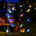 solacol Light Up Wind Chimes Solar Powered New Outdoor Solar Wind Chime Light Led Colorful Gradient Eva Ball Courtyard Wind Chime Solar Batteries for Outdoor Solar Lights