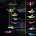 solacol Light Up Wind Chimes Solar Powered New Outdoor Solar Wind Chime Light Led Colorful Gradient Eva Ball Courtyard Wind Chime Solar Batteries for Outdoor Solar Lights