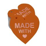 Inkdotpot Made With Love Wedding Bottle Tag Real Rose Gold Foil Favor Hang Tags Pack Of 100