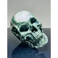 Jaspis Edelstein Schädel Skull realistisch Kristall Carving Schnitzerei Heilstein