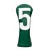 YIMIAO Faux Leather Golf Club Head Cover Waterproof Wear-Resistant British-Style Green Putter Head Protector Golf Club Accessories