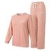 Entyinea Thermal Underwear Women Ultra-Soft Long Johns Set Base Layer Skiing Winter Warm Top & Bottom Pink L