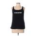 SoulCycle Active Tank Top: Black Solid Activewear - Women's Size Large