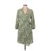 CAbi Casual Dress - Shirtdress: Green Dresses - Women's Size Small