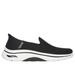 Skechers Women's Slip-Ins: GO WALK Arch Fit 2.0 - Delara Slip-On Shoes | Size 8.0 | Black/White | Textile/Synthetic | Vegan | Machine Washable