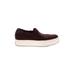 Dr. Scholl's Sneakers: Slip-on Platform Casual Burgundy Color Block Shoes - Women's Size 7 - Almond Toe