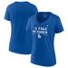 Women's Fanatics Branded Royal Los Angeles Dodgers 2023 Postseason Locker Room V-Neck T-Shirt
