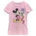 Girls Youth Pink Mickey Mouse Name T-Shirt