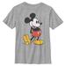 Youth Heather Gray Mickey Mouse Classic Logo T-Shirt