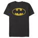Men's Black Batman Yellow Bat T-Shirt