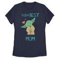 Women's Yoda Navy Star Wars Best Mom T-Shirt