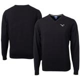Men's Cutter & Buck Black Philadelphia Eagles Lakemont Tri-Blend V-Neck Pullover Sweater