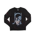 Men's Heroes & Villains Black Batman Joker Mash-Up Long Sleeve T-Shirt