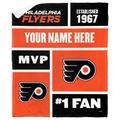 The Northwest Group Philadelphia Flyers 50'' x 60'' Personalized Silk Touch Sherpa Throw Blanket