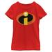 Girls Youth Red The Incredibles Logo T-Shirt