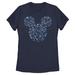 Women's Navy Mickey Mouse Snowflake Ears Logo T-Shirt