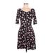 Topshop Casual Dress - A-Line: Black Print Dresses - Women's Size 6