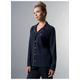 Schlafanzug TRIGEMA "TRIGEMA Schickes Oberteil mit Knopfleiste" Gr. L, blau (navy) Damen Homewear-Sets Pyjamas