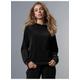Sweatshirt TRIGEMA "TRIGEMA Nicki Pullover mit Kordelzug" Gr. L, schwarz Damen Sweatshirts