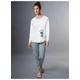Schlafanzug TRIGEMA "TRIGEMA mit süßem Katzen-Print" Gr. XL, weiß Damen Homewear-Sets Pyjamas