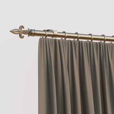 Gardinenstange INDEKO "Lucca", silber (silberfarben), L:280cm Ø:16mm, Eisen, Gardinenstangen Image