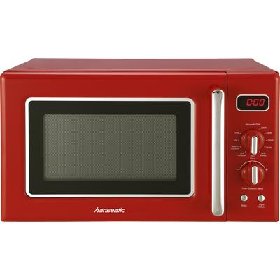 HANSEATIC Mikrowelle "AG720CE6-PM", rot, B:44cm H:26cm T:36cm, Mikrowellen_Minibacköfen_Kleinküchen, 5 Leistungsstufen und Auftaufunktion Image