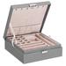 Latitude Run® Jewelry Box Faux Leather in Gray | 3.4 H x 10.25 W x 10.25 D in | Wayfair 515464163A894558AC681CCF147C1A4A