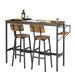 17 Stories Holmen 47.23" Bar Set Wood in Brown/Gray | 35.42 H x 47.23 W x 15.74 D in | Wayfair 56284203AB364A4BB377DEC2CECF11A0