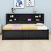 Red Barrel Studio® Yolando Metal Twin Size Daybed w/ Twin Size Trundle Wood/Metal in Black | 41.7 H x 46.1 W x 79.9 D in | Wayfair