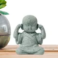 Statue de petit moine décoration pour enfants Figurine mignonne de petit moine bouddha Zen en