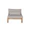 Fauteuil de jardin en teck massif taupe