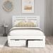 Full Size Solid Wood Platform Bed with 2 Storage Drawers & Headboard