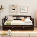 Twin/Full Size Daybed Wood Sofa Bed with Twin Size Trundle