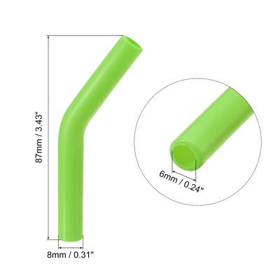 24pcs Silicone Straw Elbows Tip Fit for 6mm/0.24