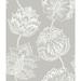 Taupe & White Batik Jacobean Peel and Stick Wallpaper