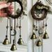 Christmas Gifts Clearance! SHENGXINY witch halloween decor Clearance 2023 Halloween Witch Bells Doorknob Pendants Rattan Wind Chimes Witches Pray Crystal Wind Chimes Home Decoration Multicolor