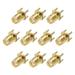Uxcell SMA Female PCB RF Coaxial Adapter 50 Ohm Gold Plated PCB Antenna Ground Transmission System 10pcs