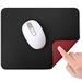 Hsurbtra Mouse Pad Double-Sided PU Leather Small Round Mousepad 10.2 x 8.7 Inch Anti-Slip Waterproof Mouse Mat Pretty Cute Mouse Pad for Office Home Gaming Laptop Men Women Kid Black & Red