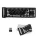 CNKOO Silicone Keyboard USB Wired Waterproof Rollup Keyboard Folding Flexible Keyboard Slim Soft Silent Typing for PC Notebook Laptop(Black)