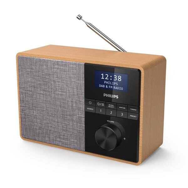 Philips TAR5505/10 Radio Tragbar Digital Schwarz, Grau, Holz Image