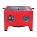 CodYinFI 25 Gallon Bench Top Portable Sand Blaster Cabinet Kit 40-120 PSI Power Air Sandblasting with Spray Gun & Nozzle Heavy Duty Steel Construction Red